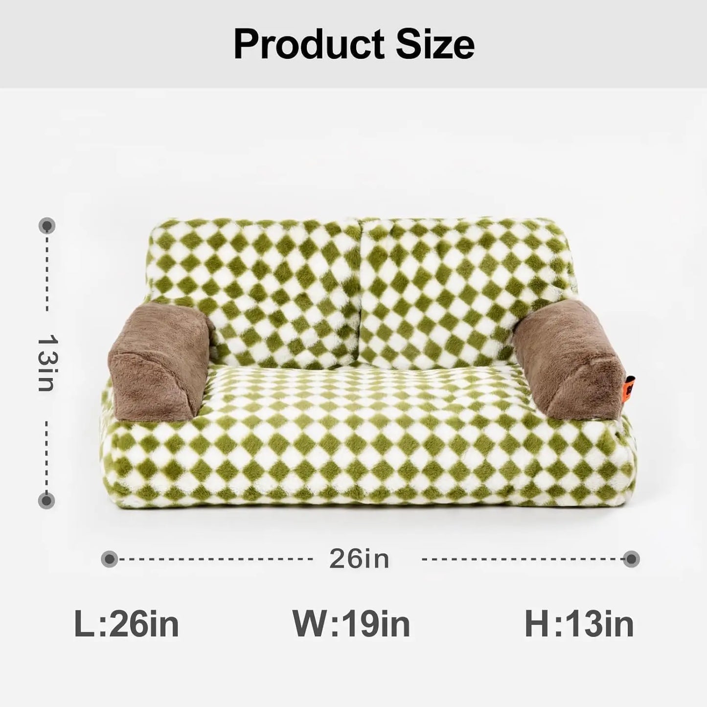 Mewoofun Pet Couch Bed 26×19×13 Inch Washable Cat Beds