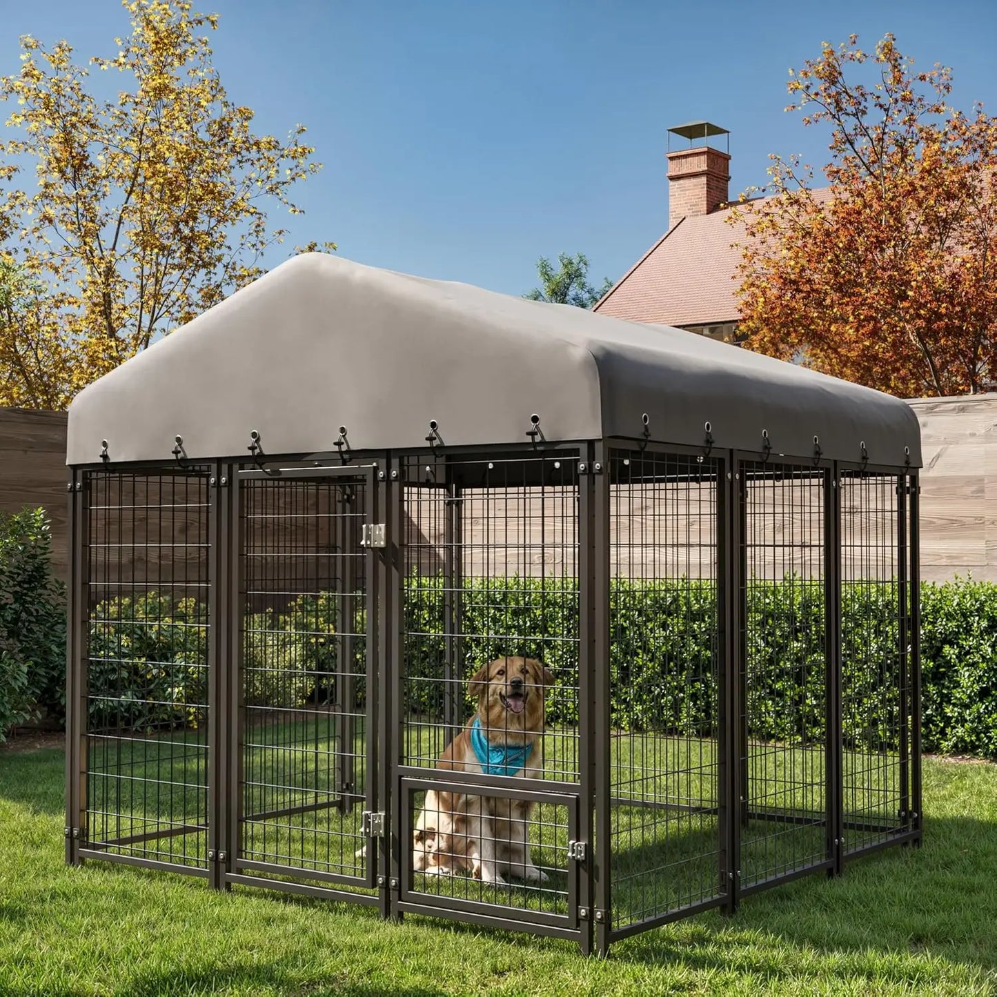 Dog Kennel 10X10FT Outside Heavy-Duty