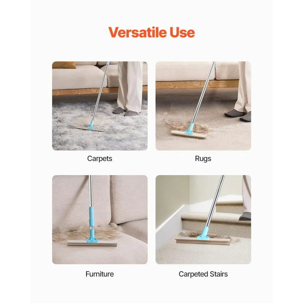 Pet Hair Removal Carpet Rake Adjustable Handle