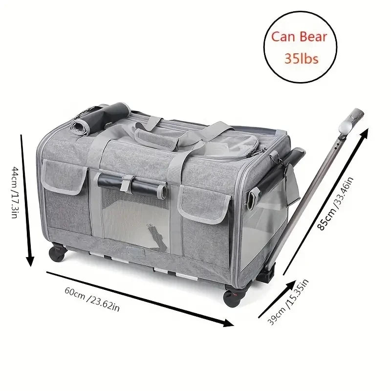 Extra Large Portable Pet Trolley Case, Detachable