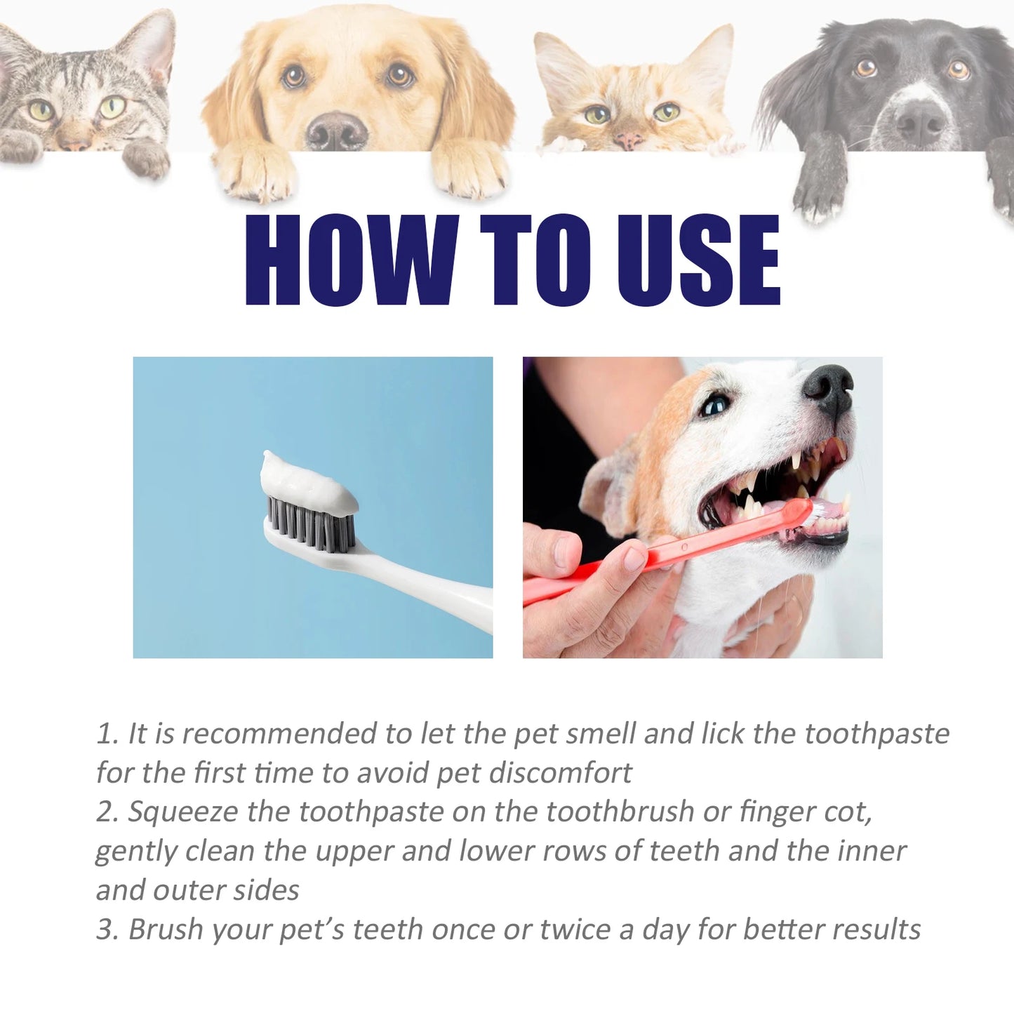 Pet Oral Cleaning Cream Whiten Teeth