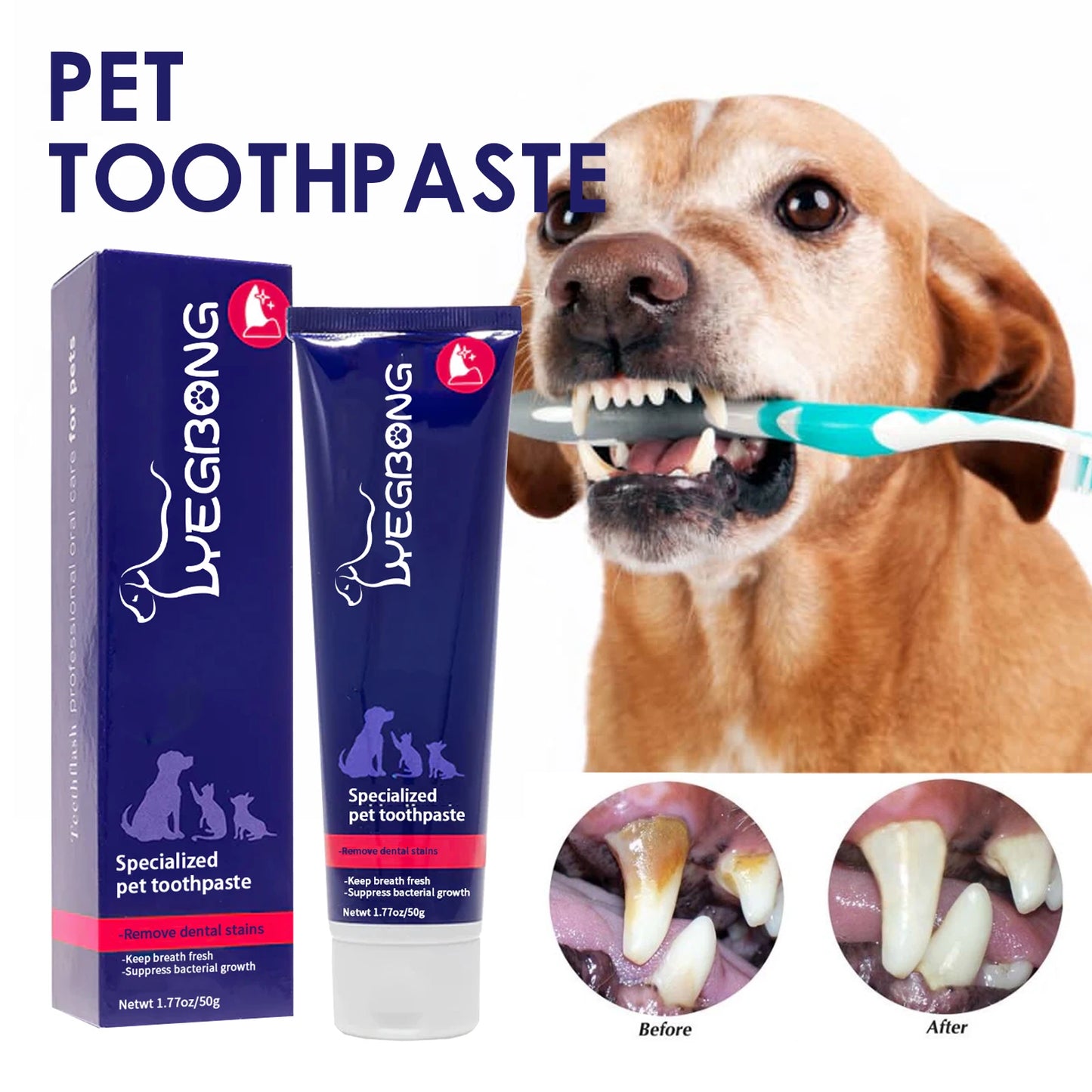 Pet Oral Cleaning Cream Whiten Teeth