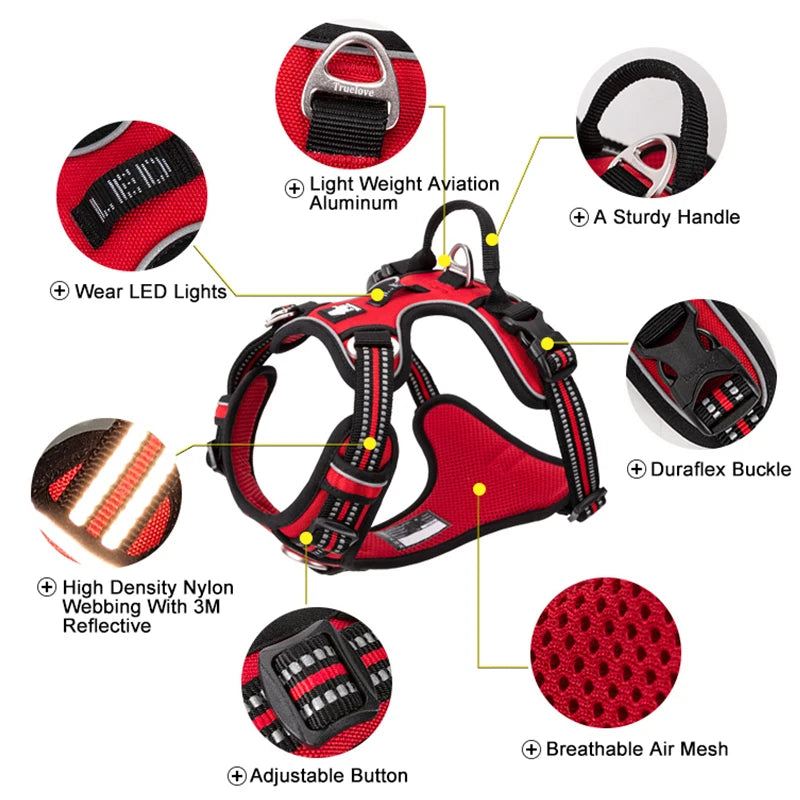 Truelove Pet Reflective Nylon Dog Harness No Pull