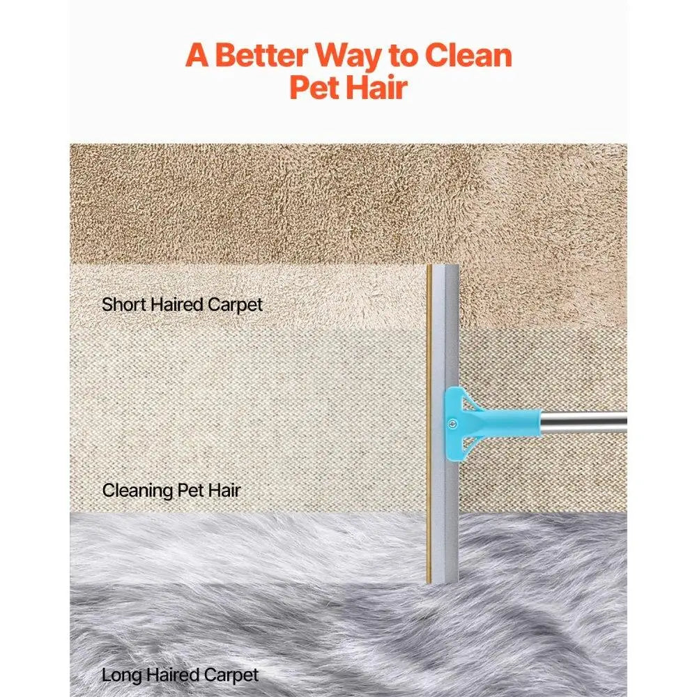 Pet Hair Removal Carpet Rake Adjustable Handle