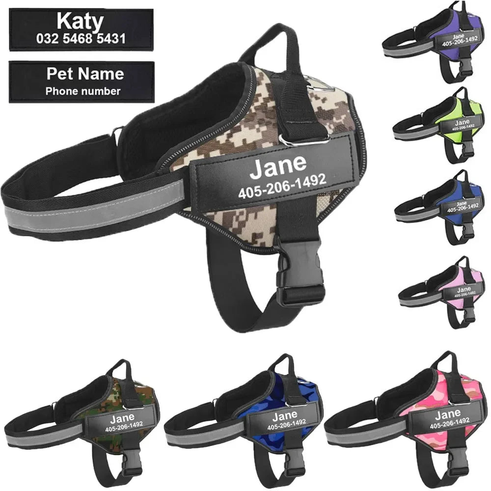 Personalized Dog Harness NO PULL Reflective Breathable