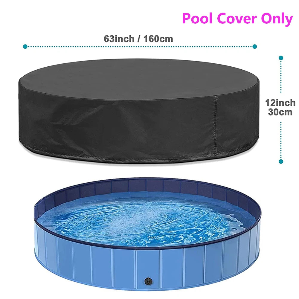 Dog Swimming Pool & Pool Cover Portable Plastic Pool