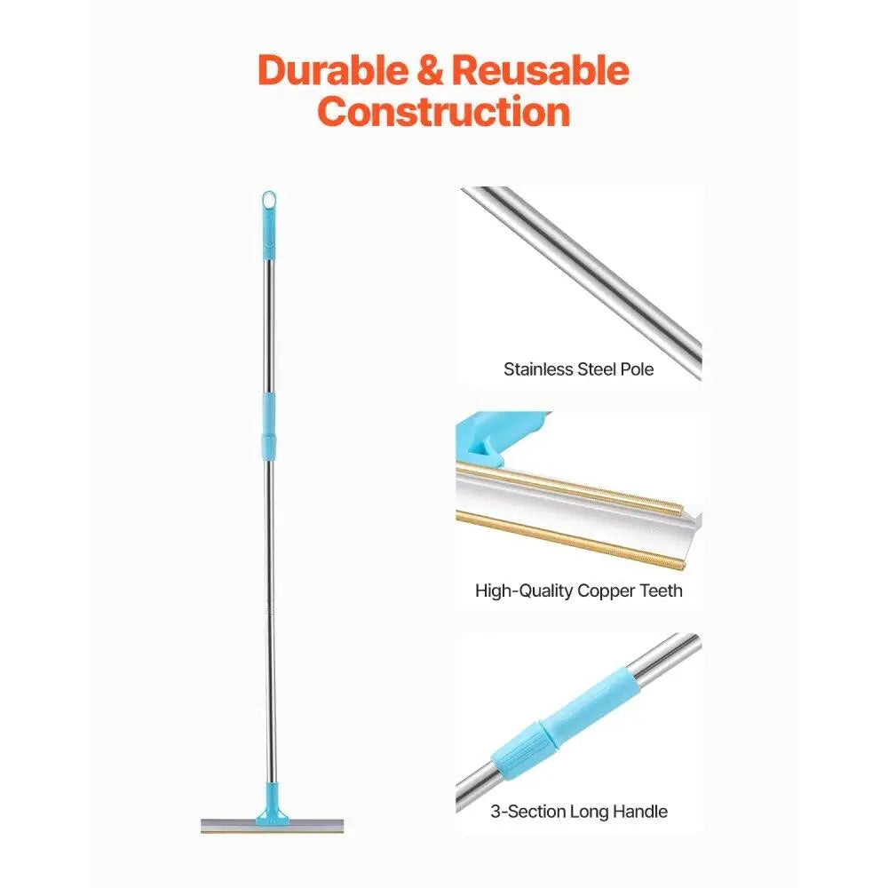 Pet Hair Removal Carpet Rake Adjustable Handle