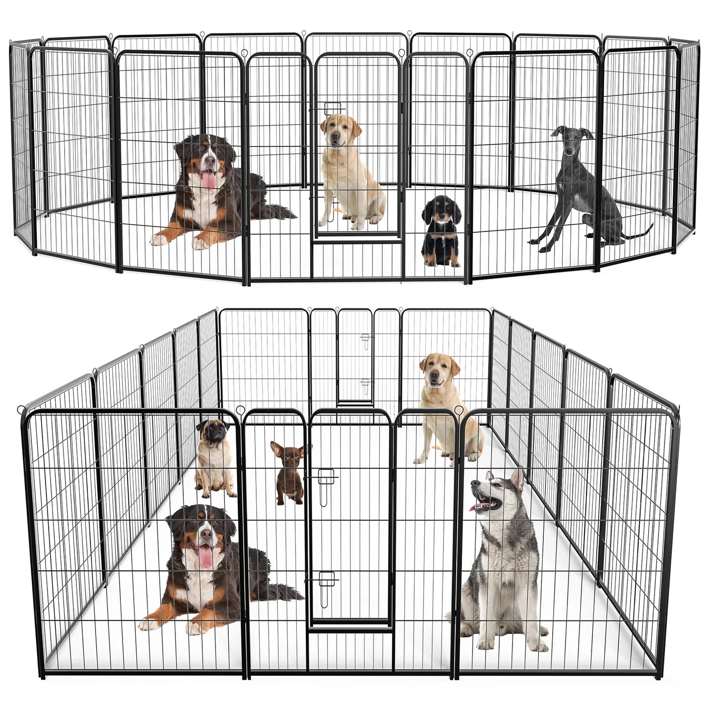 JHK 16 Panel Dog Playpen Indoor Pet Fence