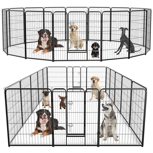 JHK 16 Panel Dog Playpen Indoor Pet Fence