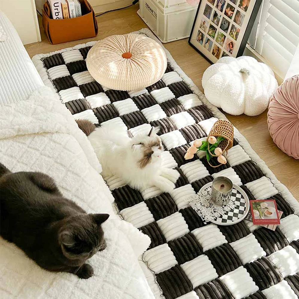 Dog Bed Mat Warm Pet Cat Scratchable Blanket Anti-slip Washable Cushion Sofa