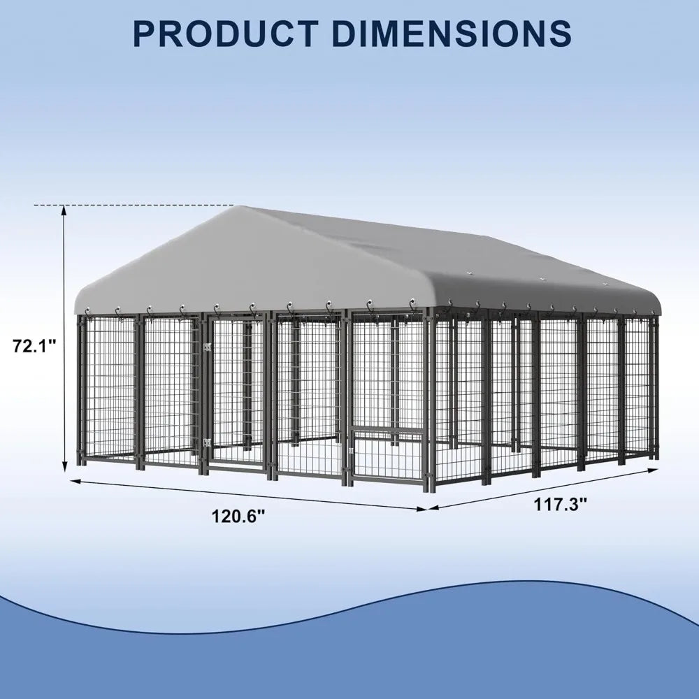 Dog Kennel 10X10FT Outside Heavy-Duty