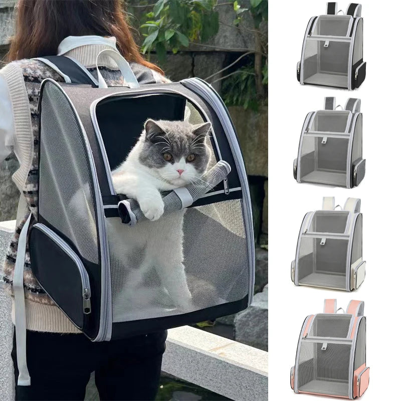 Pet Cat Carrier Bag Outdoor Travel Backpack for Cats Small Dogs