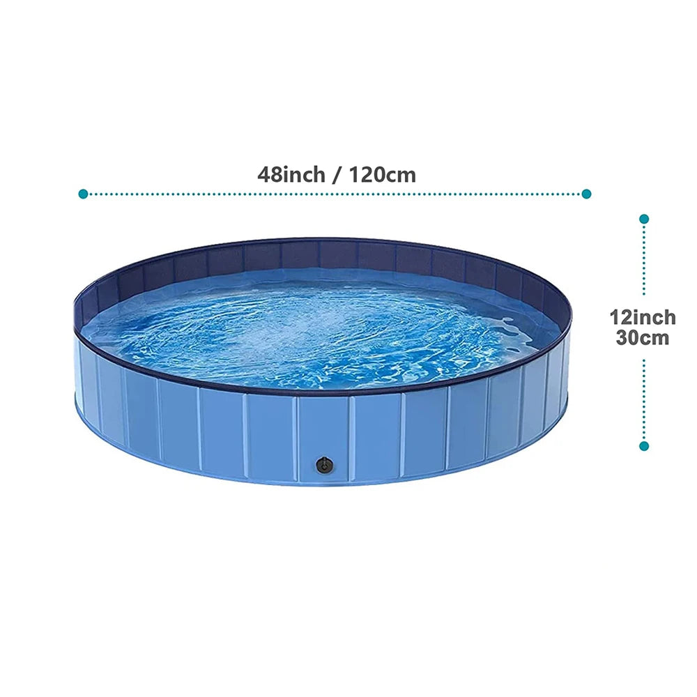 Dog Swimming Pool & Pool Cover Portable Plastic Pool