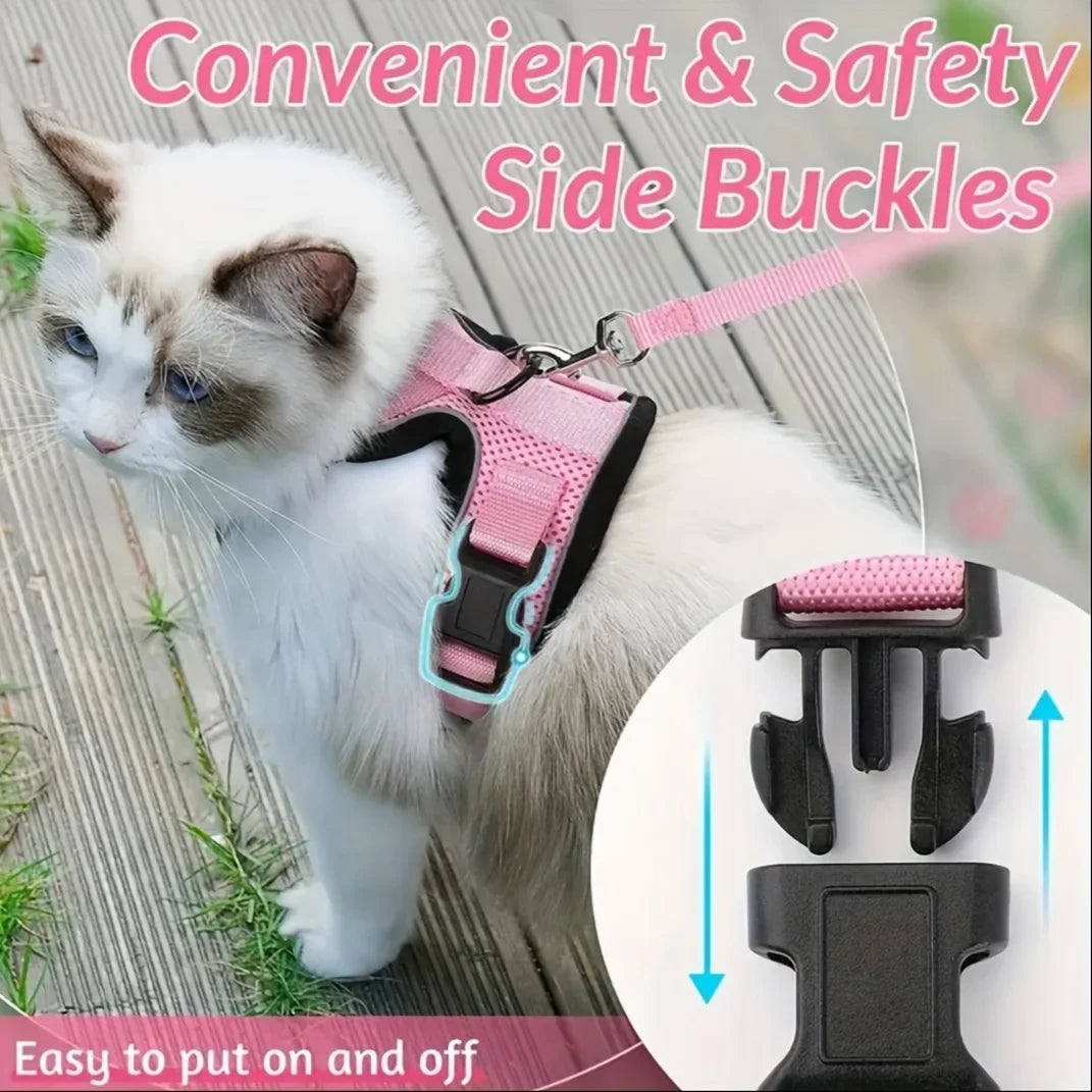 Cat Leash Non-Slip Adjustable Leash Non-Slip Cat Leash