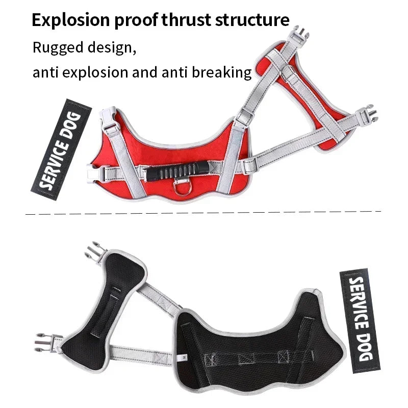 Service Dog Harness with Custom ID Tag Adjustable