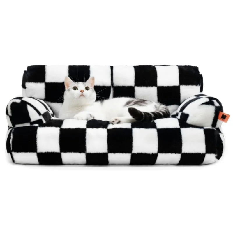 Mewoofun Pet Couch Bed 26×19×13 Inch Washable Cat Beds