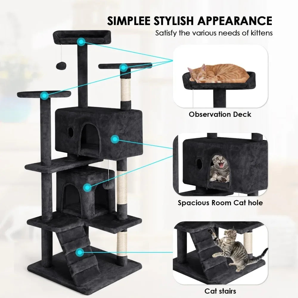 53 inches Cat Tower for Indoor Cats