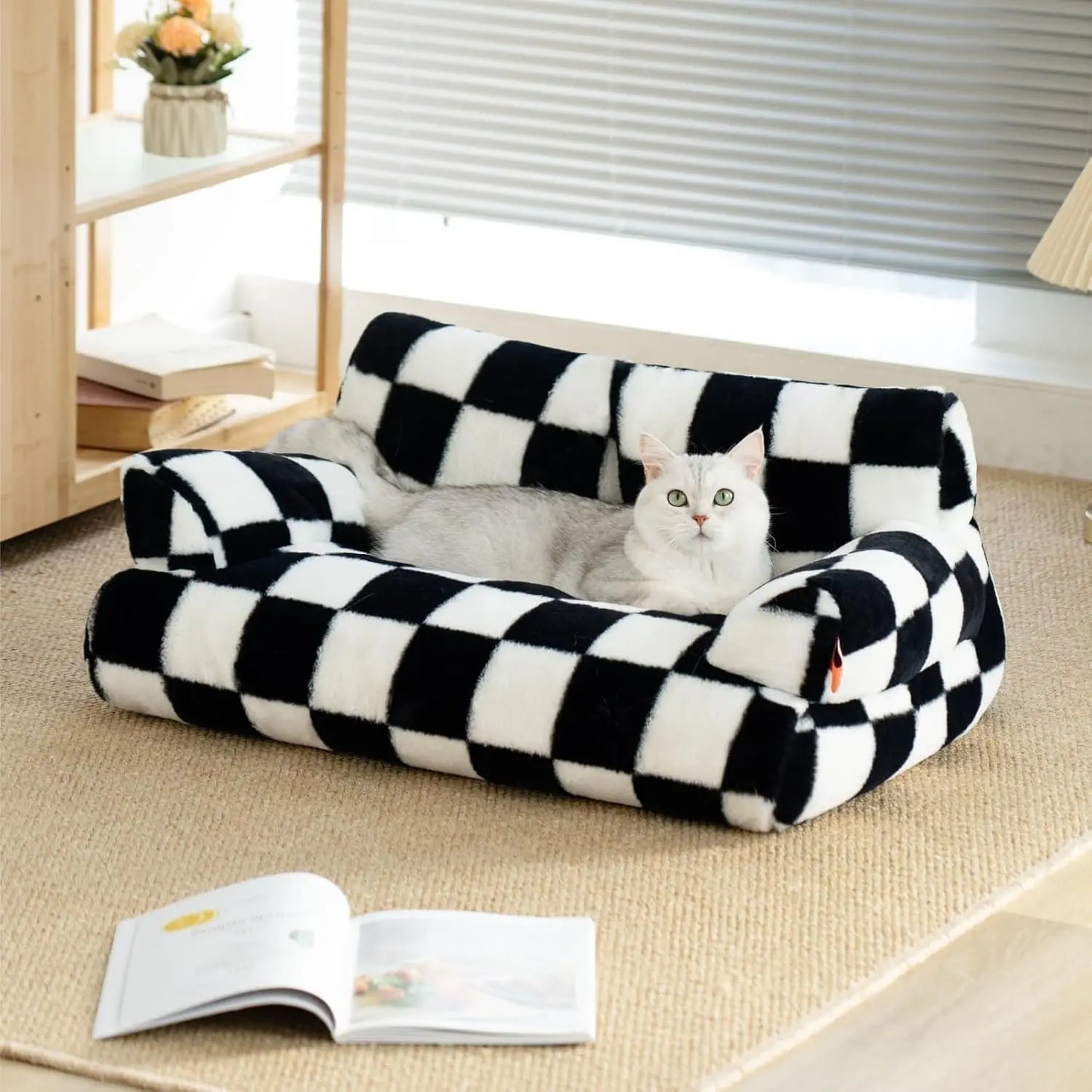 Mewoofun Pet Couch Bed 26×19×13 Inch Washable Cat Beds