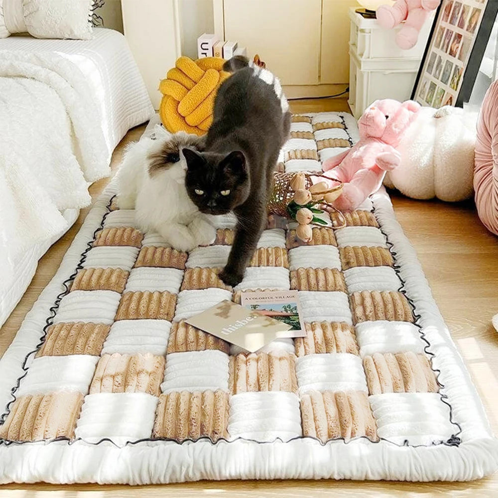Dog Bed Mat Warm Pet Cat Scratchable Blanket Anti-slip Washable Cushion Sofa