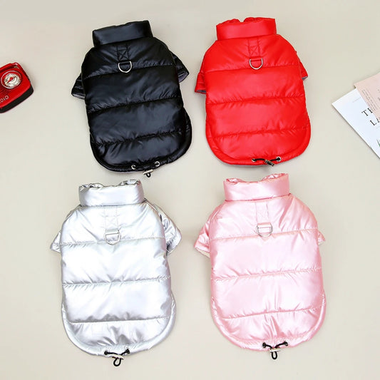 Winter Pet Dogs Clothes Glossy Windproof Dogs Coats