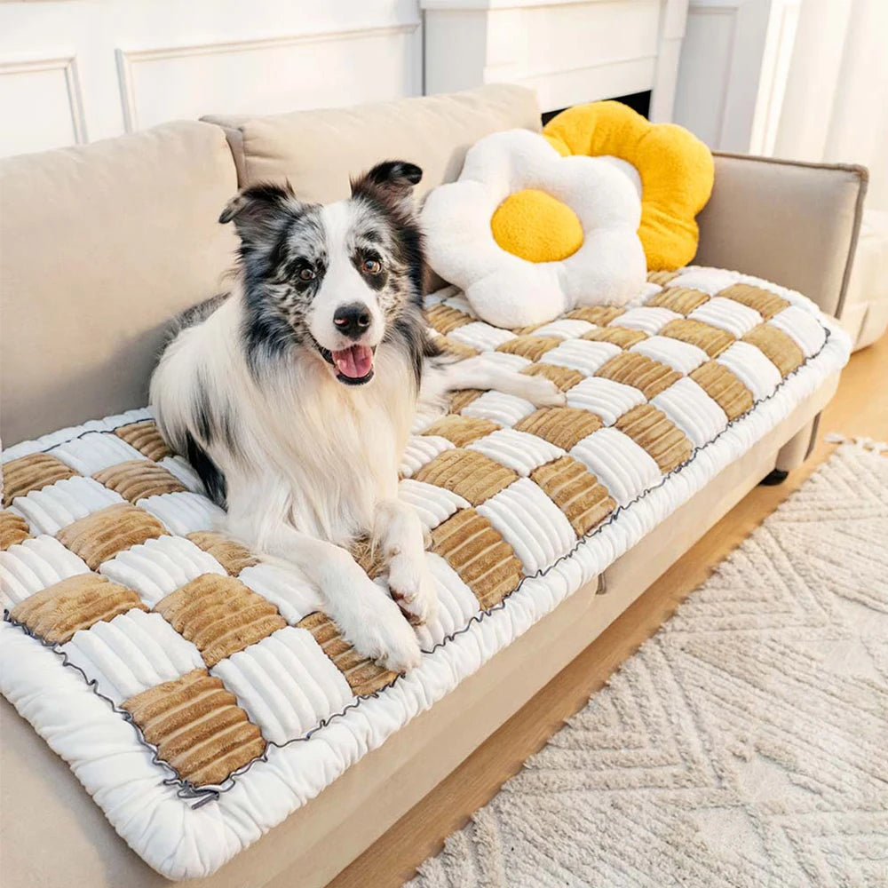 Dog Bed Mat Warm Pet Cat Scratchable Blanket Anti-slip Washable Cushion Sofa