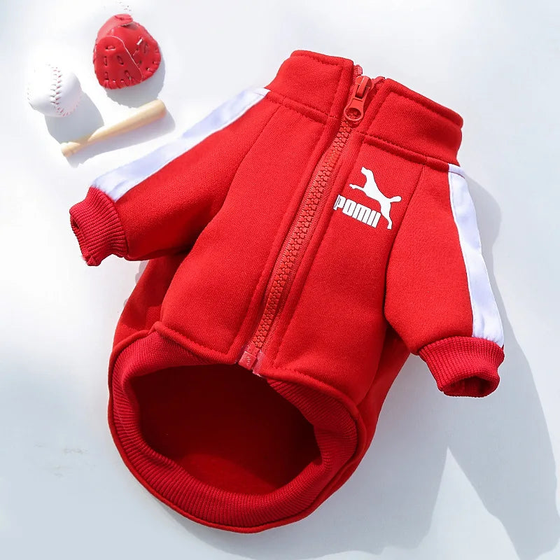 Baseball Dog Jacket Winter Dog Clothes for Small Medium Dogs