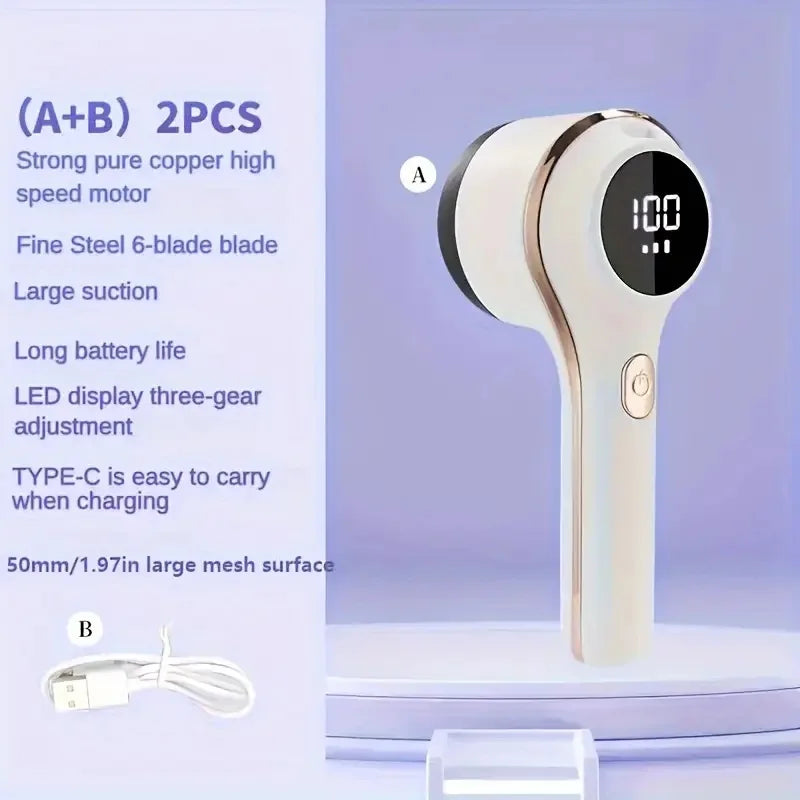 Mint Green Fabric Shaver, Lint Remover, 3-Speed USB