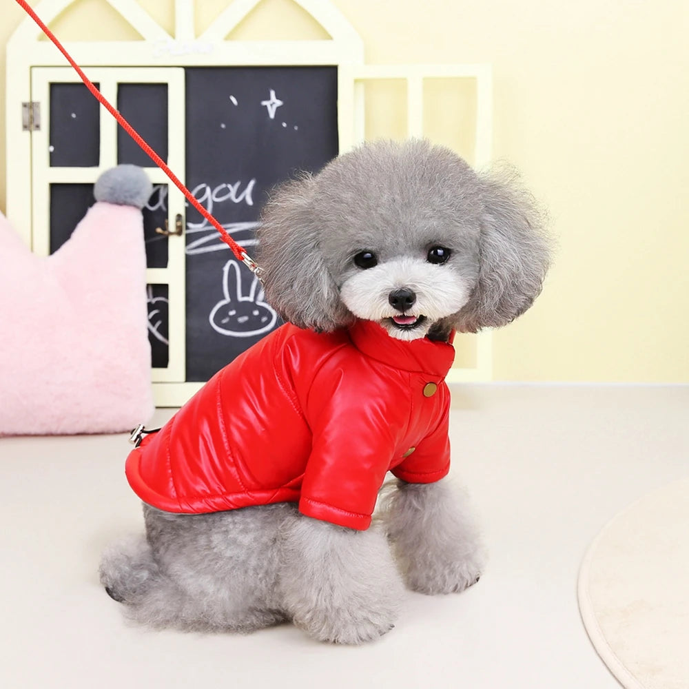 Winter Pet Dogs Clothes Glossy Windproof Dogs Coats