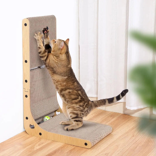 L Shape Cat Scratcher, 23.6 Inch Cat Scratchers for Indoor Cats, Protecting Furniture