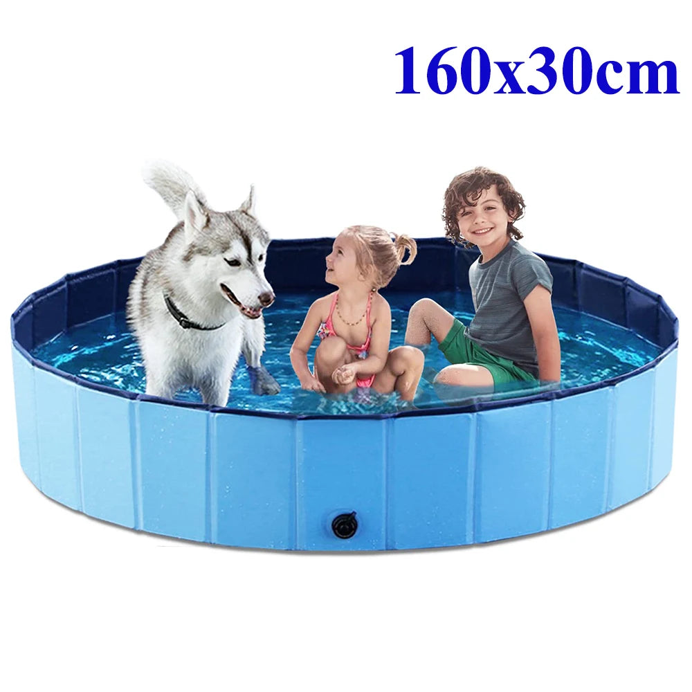 Dog Swimming Pool & Pool Cover Portable Plastic Pool