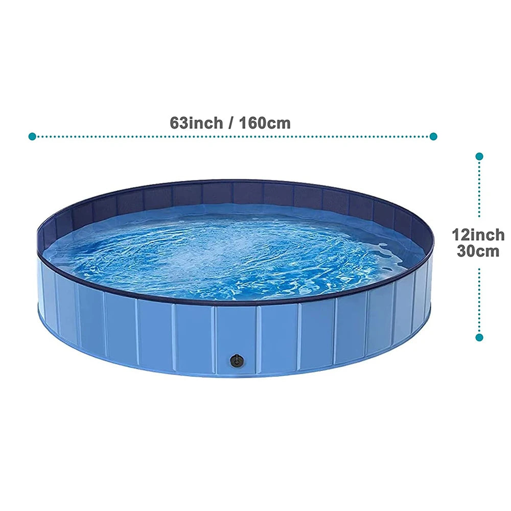 Dog Swimming Pool & Pool Cover Portable Plastic Pool