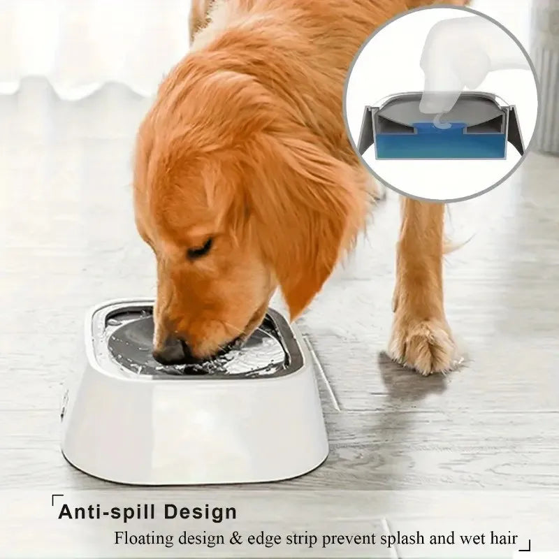 Spill-Proof Pet Water Bowl, Non-Slip Base