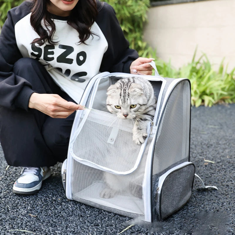 Pet Cat Carrier Bag Outdoor Travel Backpack for Cats Small Dogs