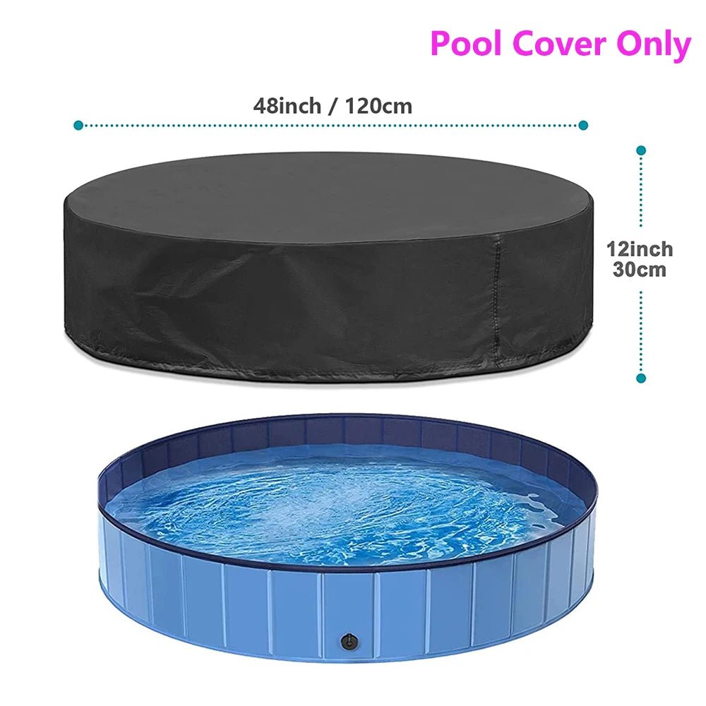 Dog Swimming Pool & Pool Cover Portable Plastic Pool