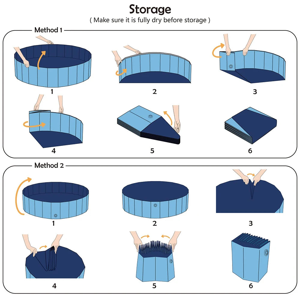 Dog Swimming Pool & Pool Cover Portable Plastic Pool