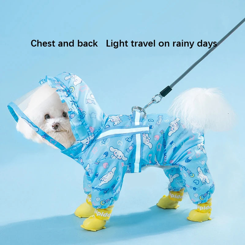 Cinnamoroll Pet Raincoat Waterproof Hood