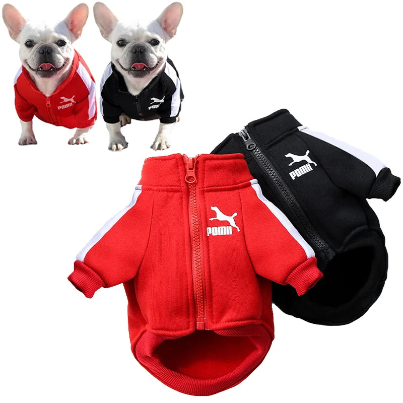 Baseball Dog Jacket Winter Dog Clothes for Small Medium Dogs