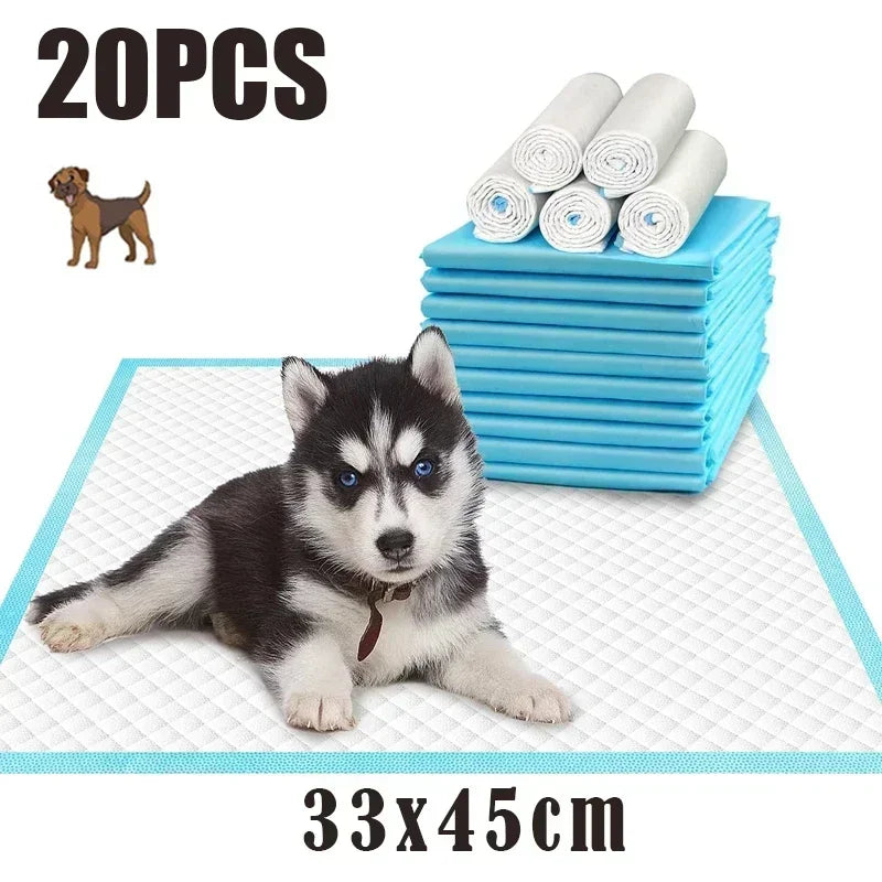20/40/50/100-Pack Ultra Absorbent Pet Diaper Pads for Dogs &Cats Odor-Control Puppy Pee Mats Disposable Litter Toilet Solutions