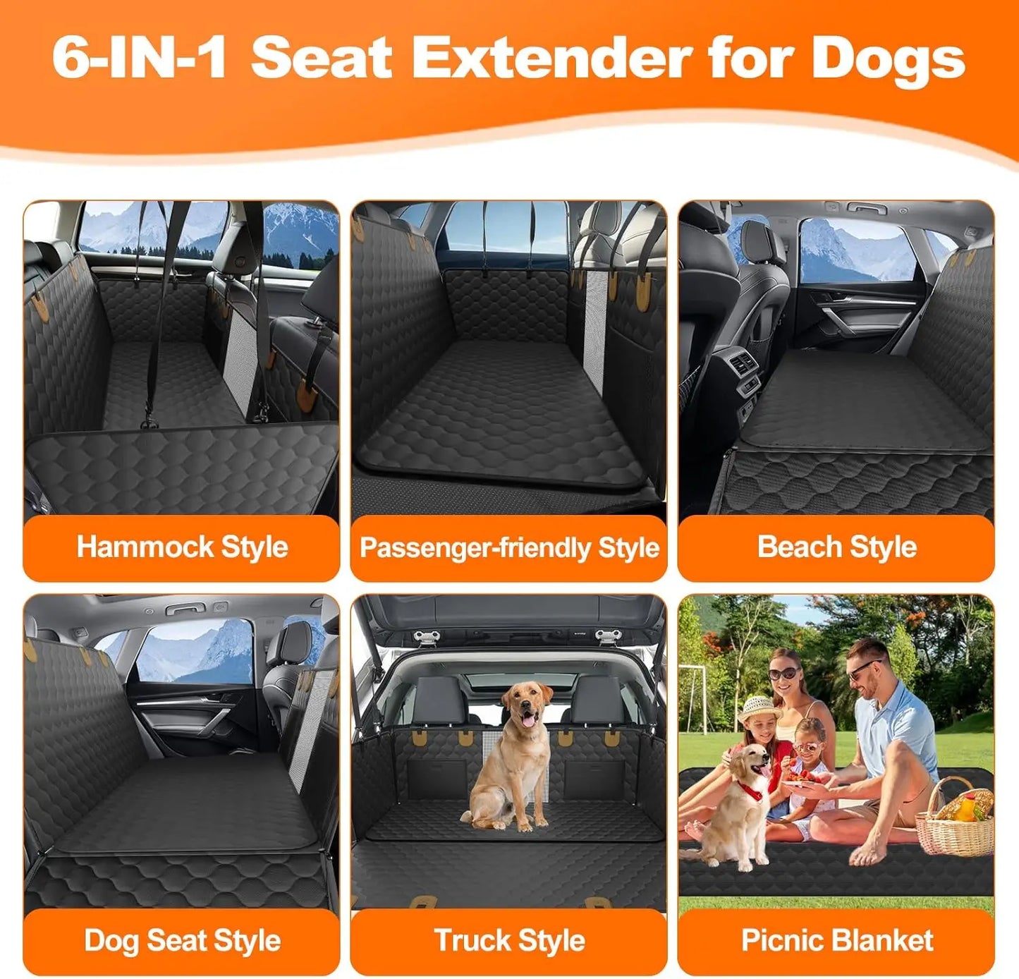 Waterproof Pet Travel Accessories Foldable Dog Car Seat