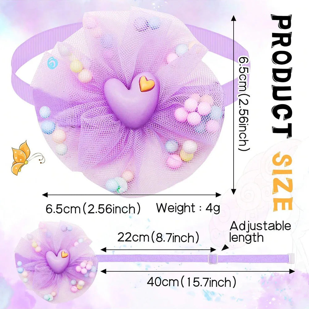 10pcs Pet Dog Bow Collar Adjustable Dog Cat Bows