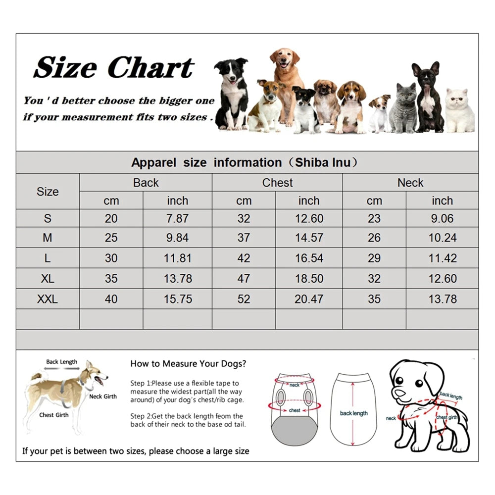 Winter Pet Dogs Clothes Glossy Windproof Dogs Coats