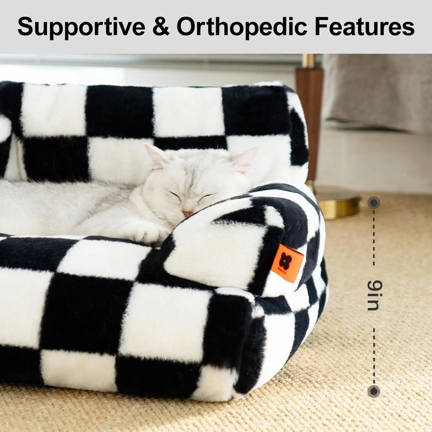 Mewoofun Pet Couch Bed 26×19×13 Inch Washable Cat Beds