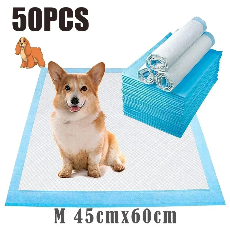 20/40/50/100-Pack Ultra Absorbent Pet Diaper Pads for Dogs &Cats Odor-Control Puppy Pee Mats Disposable Litter Toilet Solutions