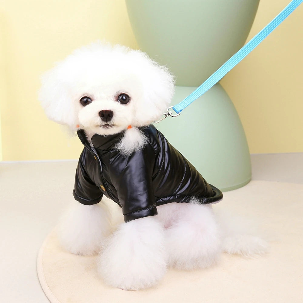 Winter Pet Dogs Clothes Glossy Windproof Dogs Coats