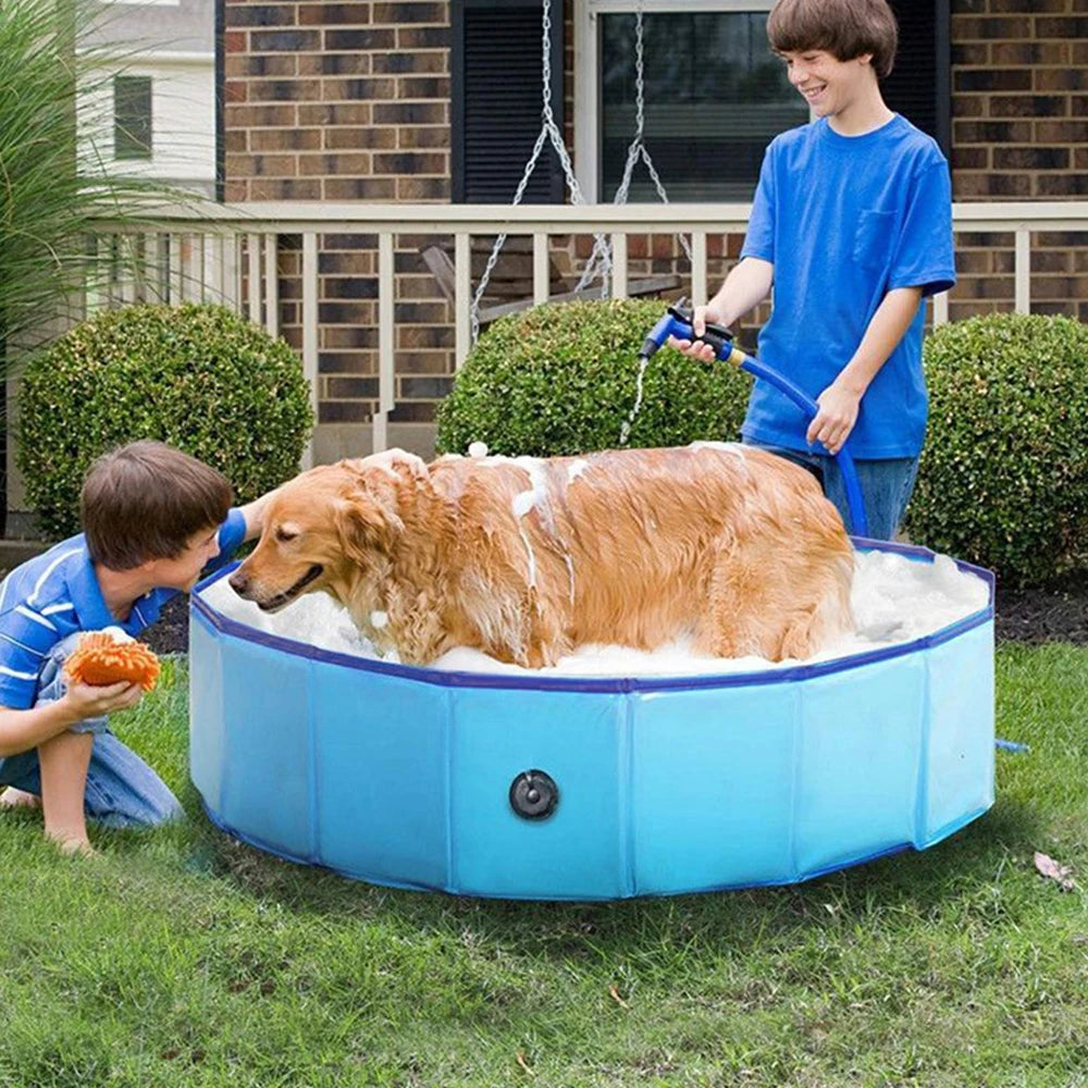 Dog Swimming Pool & Pool Cover Portable Plastic Pool