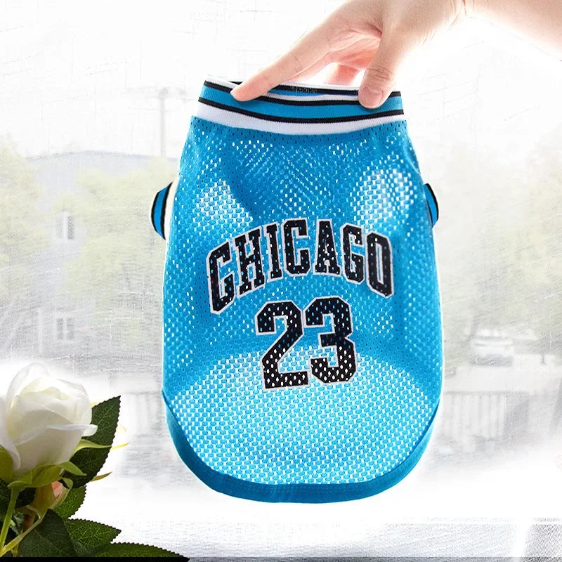 Puppy Summer Dog Clothes Mesh Breathable Sport Dog Jersey