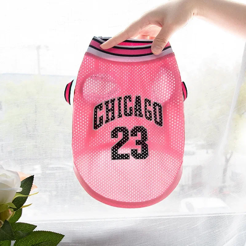 Puppy Summer Dog Clothes Mesh Breathable Sport Dog Jersey
