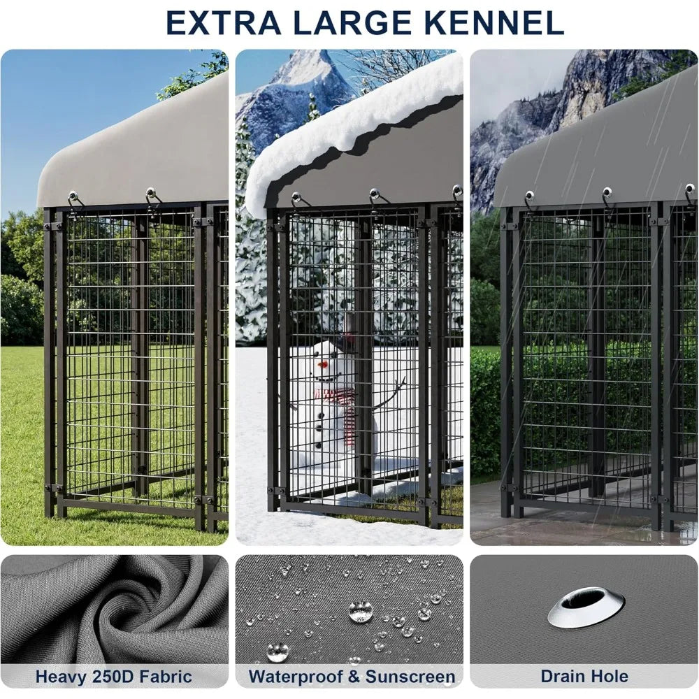Dog Kennel 10X10FT Outside Heavy-Duty