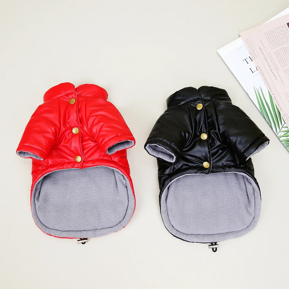 Winter Pet Dogs Clothes Glossy Windproof Dogs Coats