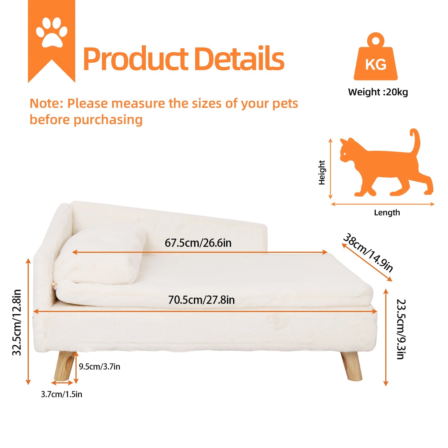 Elevated Pet Bed,Nordic Pet Stool Bed